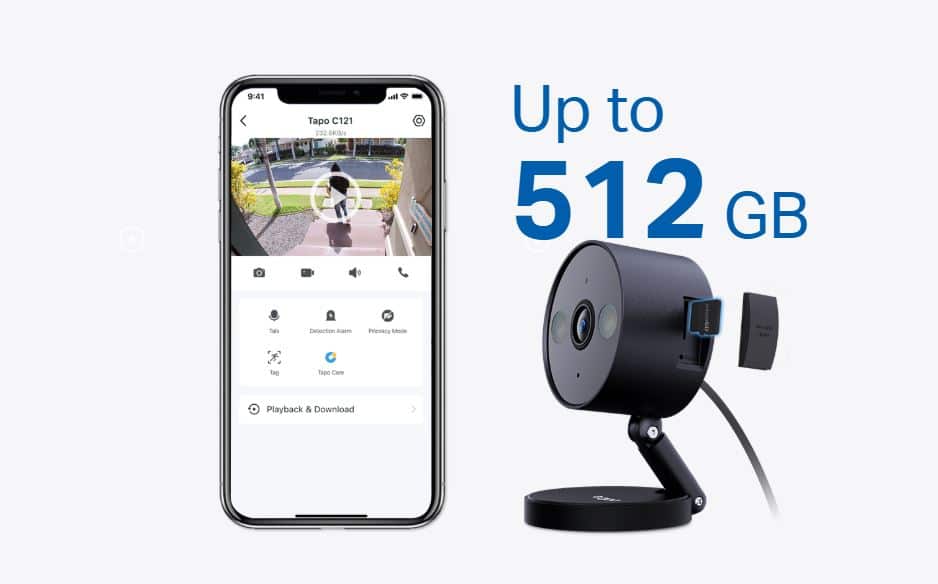 Camera Tapo C121 4MP – Camera TP-Link 2K, Camera WiFi Xoay 360, Full Color, Chuẩn IP66