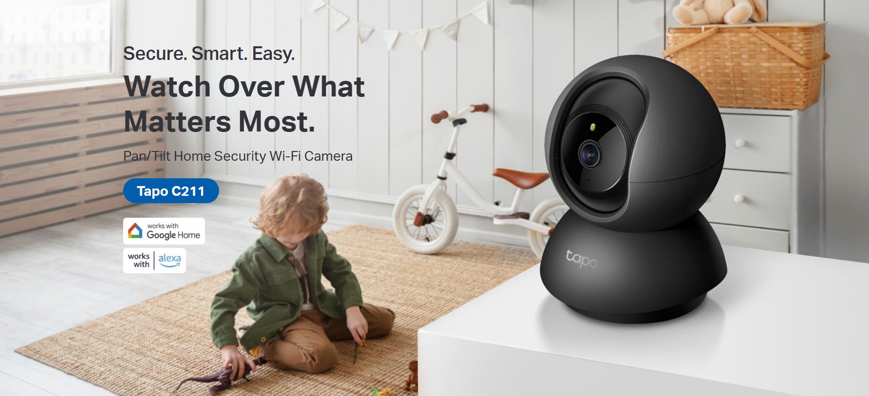 Camera Tapo C211 2K – Camera TP-Link 3MP, Camera WiFi 360, Phát Hiện AI Thông Minh