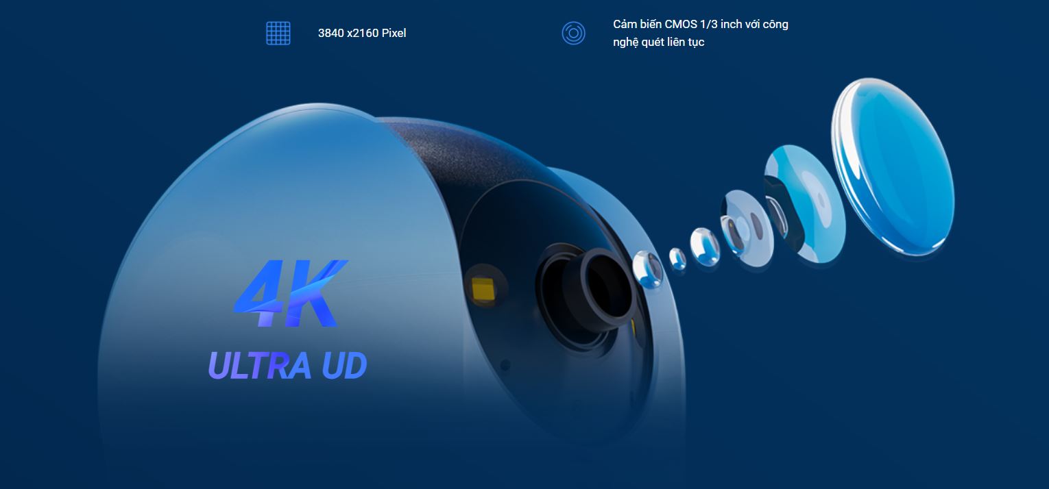 Camera EZVIZ C6N G1 4K – Camera WiFi 360, Có Màu Ban Đêm, Camera AI Phát Hiện Thông Minh