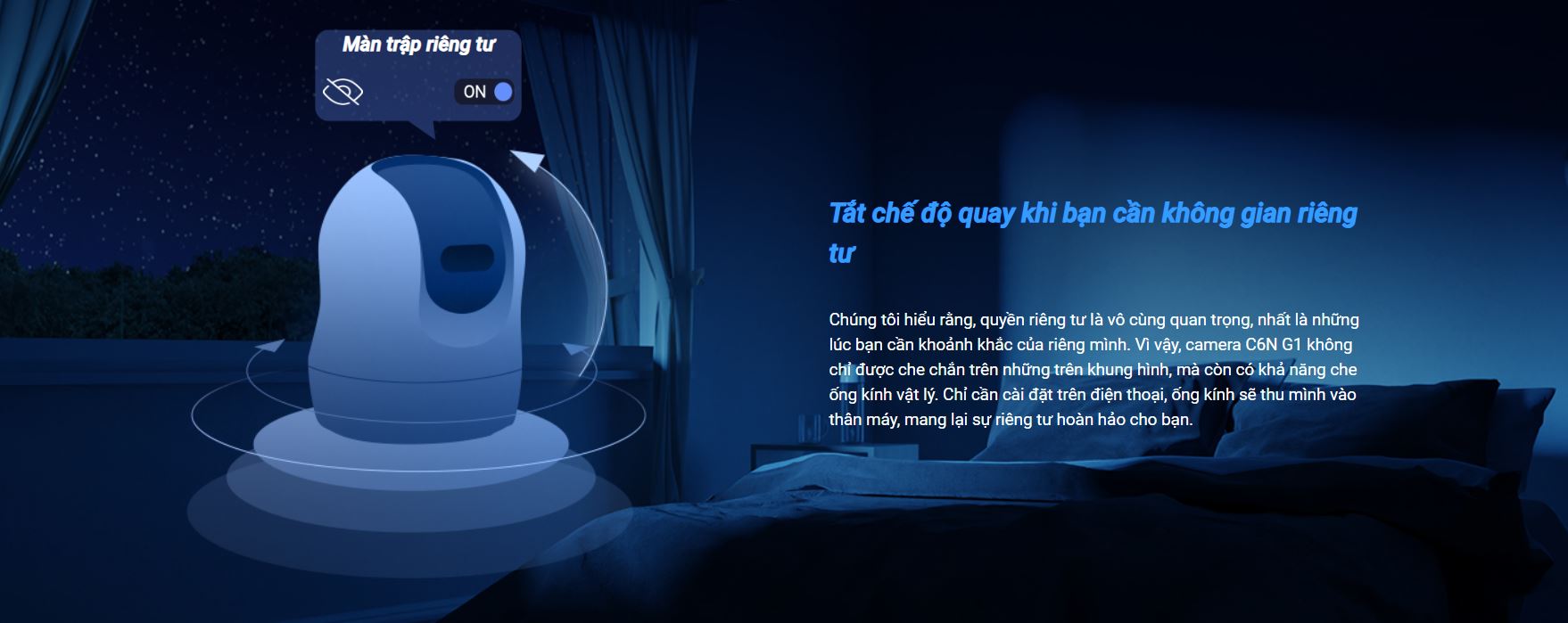 Camera EZVIZ C6N G1 4K – Camera WiFi 360, Có Màu Ban Đêm, Camera AI Phát Hiện Thông Minh
