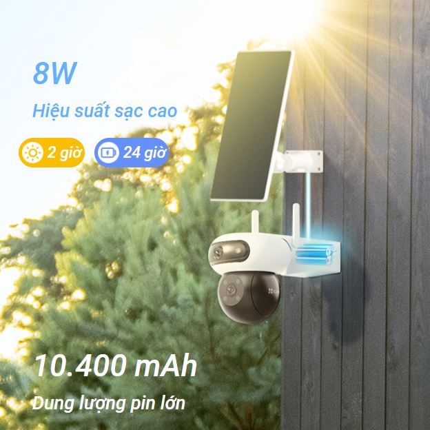 Camera EZVIZ CB90 Dual Kit 2K+ – Camera Dùng Pin Sạc, Ống Kính Kép 4MP, Camera WiFi Ngoài Trời