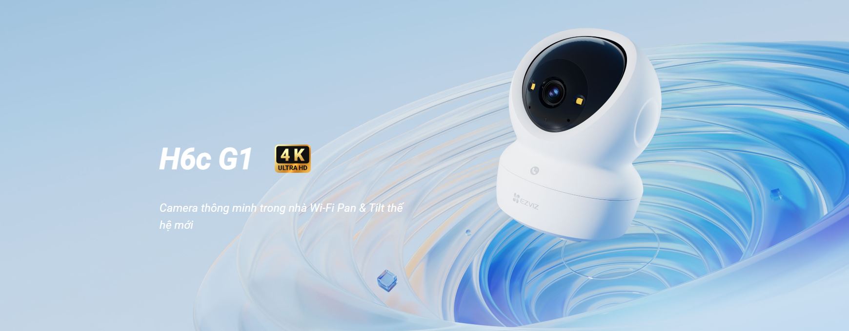 Camera EZVIZ H6C G1 4K – Camera WiFi 360, Có Màu Ban Đêm, Camera AI Phát Hiện Thông Minh