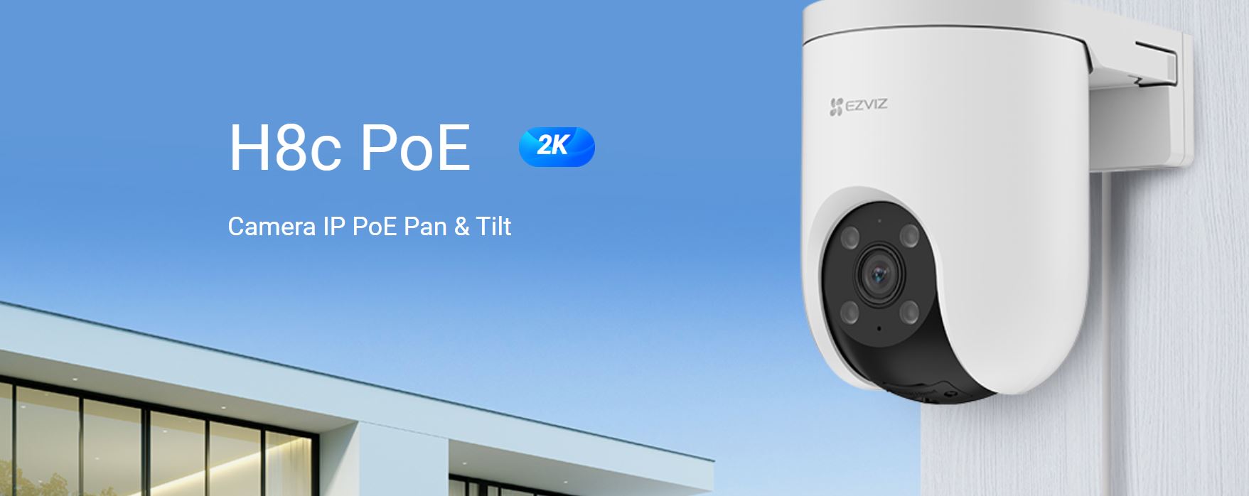 Camera EZVIZ H8c PoE 2K – Camera WiFi Ngoài Trời, Có Màu Ban Đêm