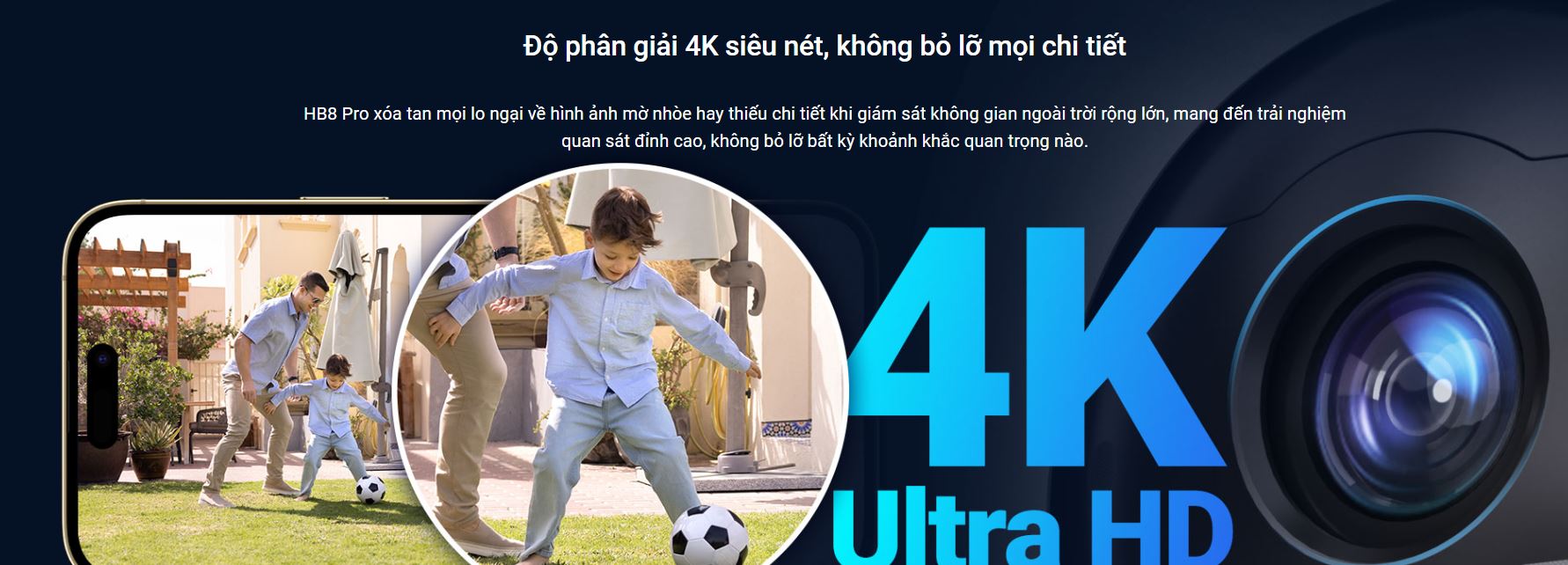 Camera EZVIZ HB8 Pro Kit 4K – Camera Dùng Pin Sạc, Camera WiFi Ngoài Trời, Có Màu Ban Đêm