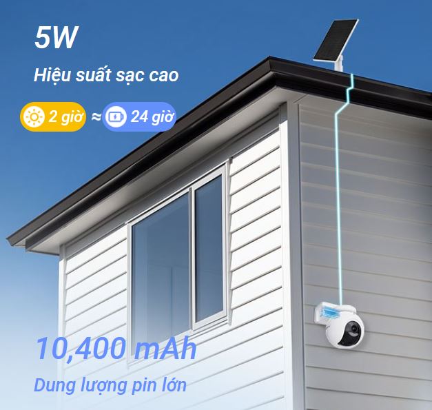 Camera EZVIZ HB8 Pro Kit 4K – Camera Dùng Pin Sạc, Camera WiFi Ngoài Trời, Có Màu Ban Đêm