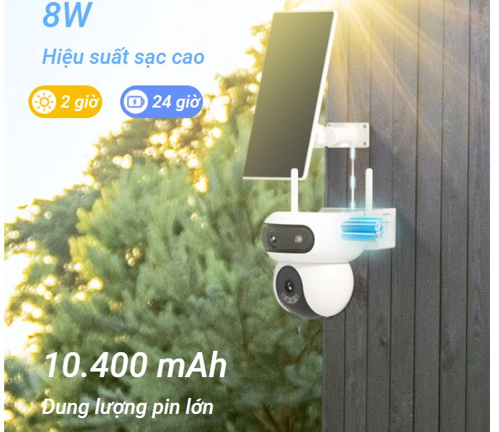 Camera EZVIZ HB90 Dual Kit 2K+ – Camera Dùng Pin Sạc, Ống Kính Kép 4MP, Camera WiFi Ngoài Trời