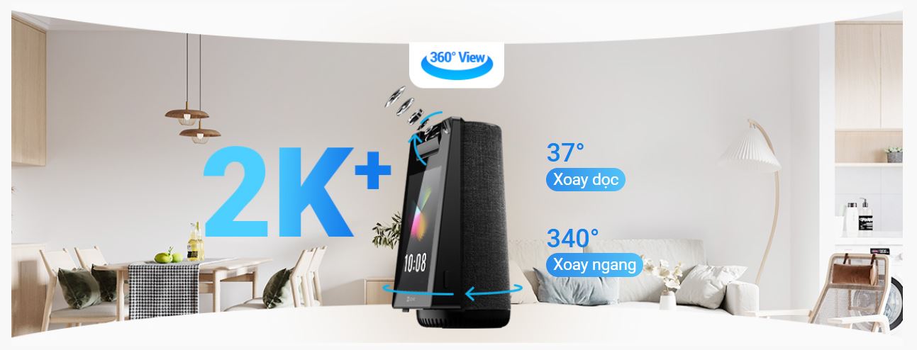 Camera EZVIZ S10 2K+ – Camera Gọi Video Tích Hợp Loa Bluetooth, Camera WiFi Xoay 360