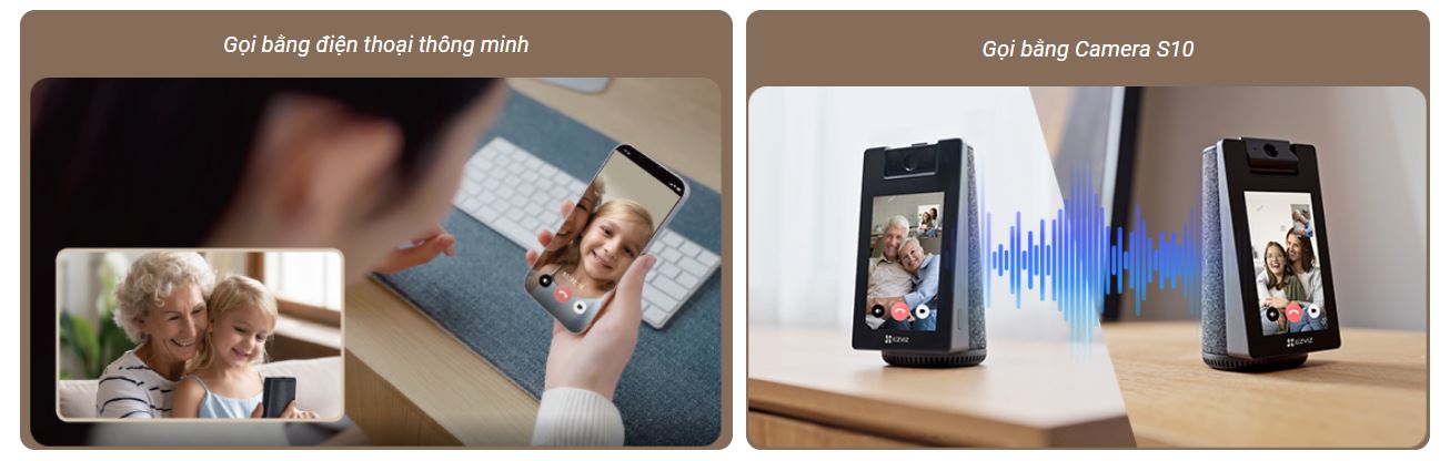 Camera EZVIZ S10 2K+ – Camera Gọi Video Tích Hợp Loa Bluetooth, Camera WiFi Xoay 360