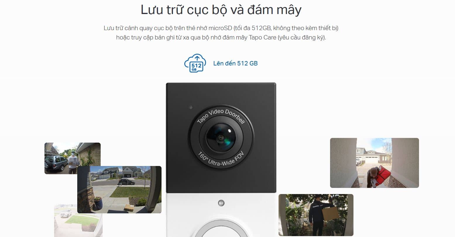 Chuông Cửa TP-Link Tapo D210 - Chuông Cửa WiFi, Tích Hợp Camera, Dùng Pin