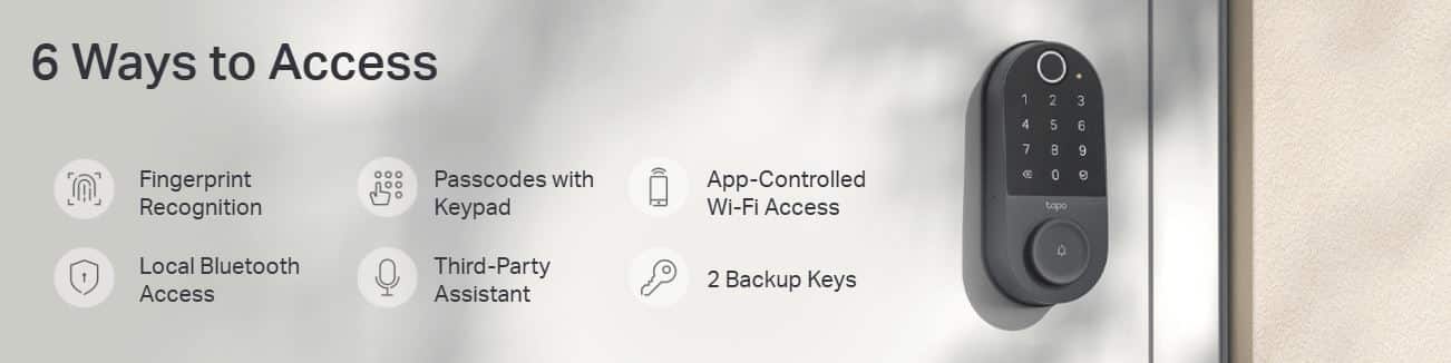 Khóa Cửa TP-Link Tapo DL110 - Khóa Cửa WiFi Thông Minh, Tích Hợp Chuông Cửa, Vân Tay