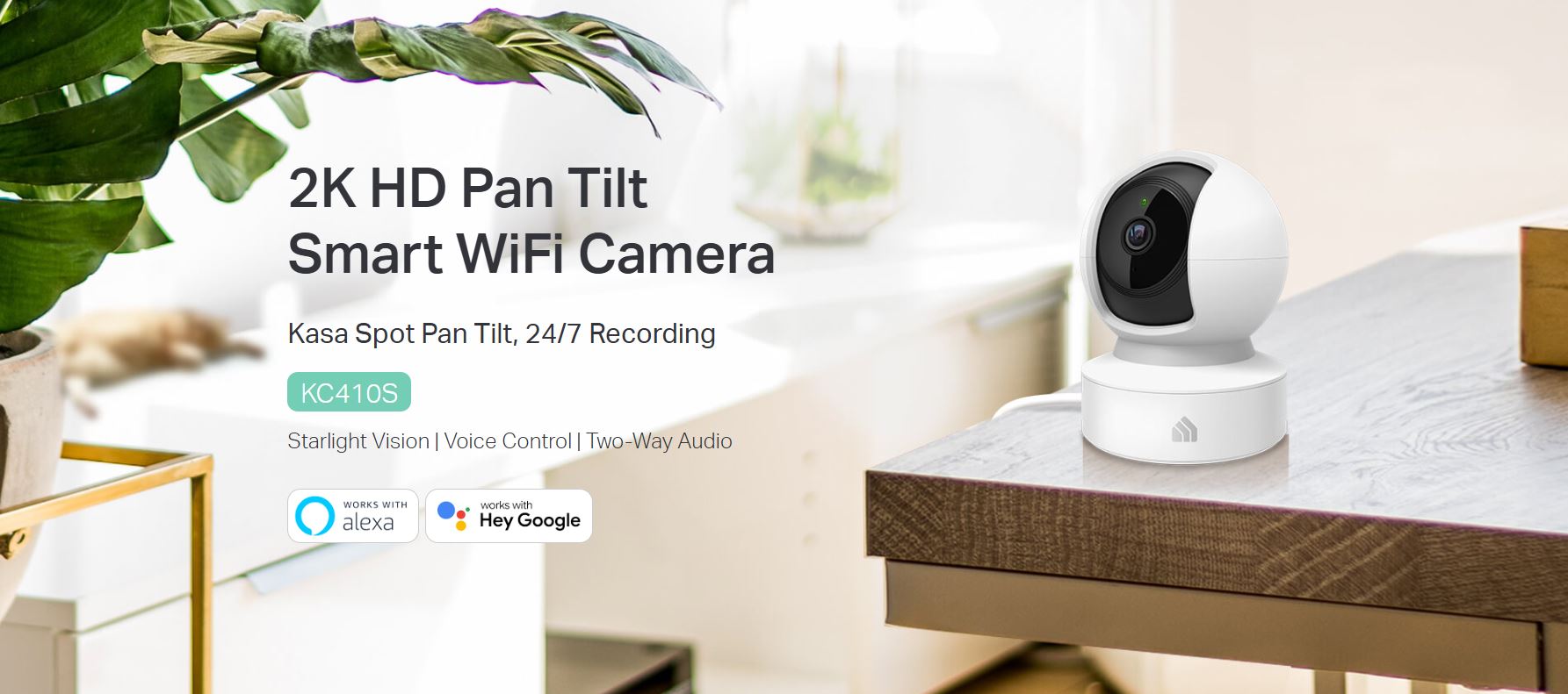 Camera Kasa KC410S – Camera TP-Link 2K, Camera WiFi Xoay 360, Camera Trong Nhà