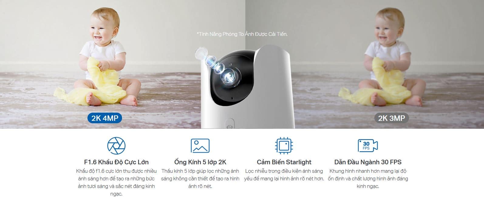 Camera Tapo TC73 4MP – Camera TP-Link 2K, Camera WiFi Xoay 360, Phát Hiện AI