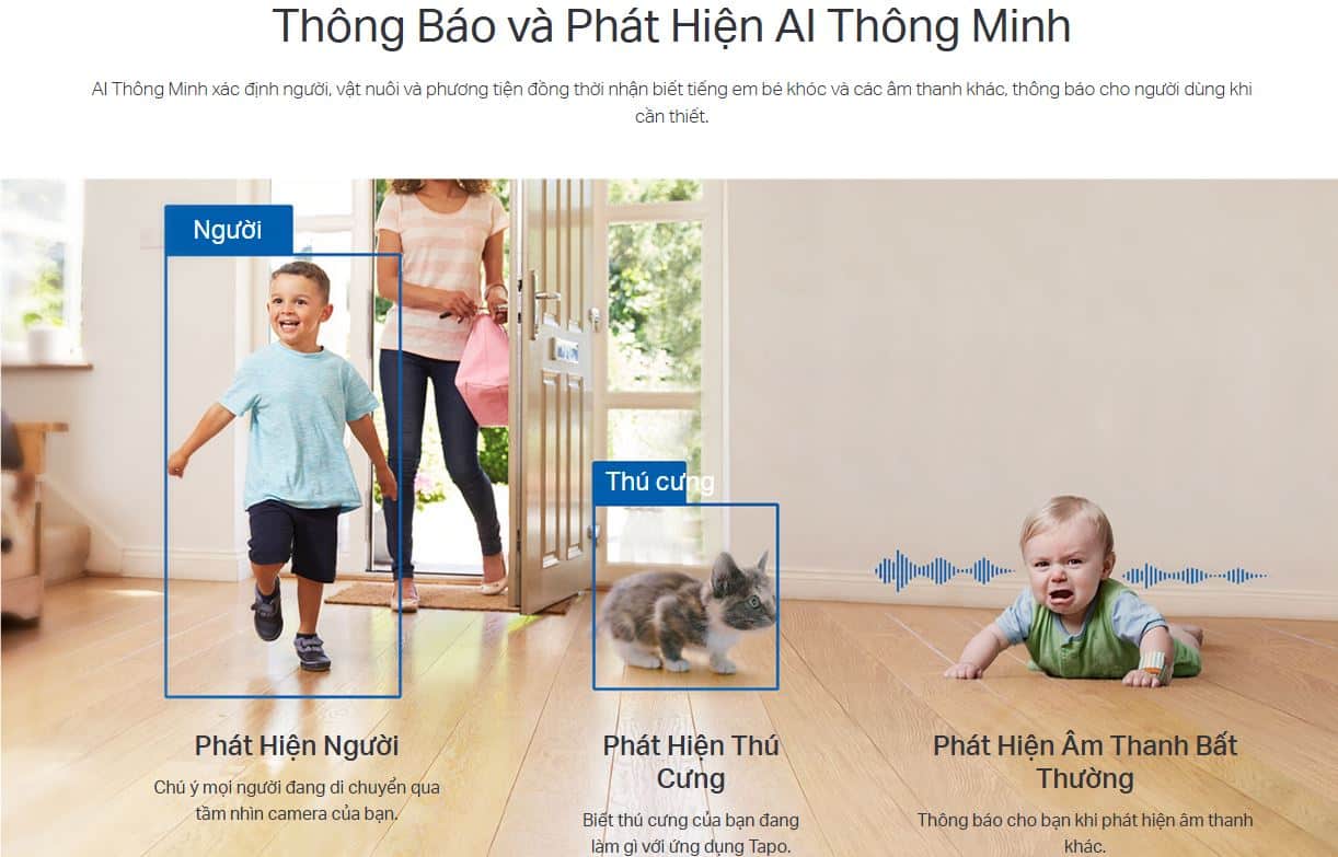 Camera Tapo TC73 4MP – Camera TP-Link 2K, Camera WiFi Xoay 360, Phát Hiện AI