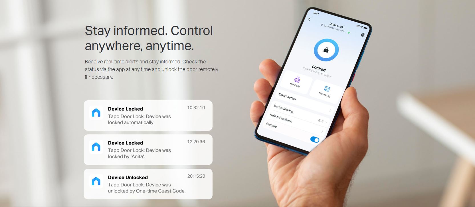 Khóa Cửa TP-Link Tapo DL100 - Khóa Cửa WiFi Thông Minh, Tích Hợp Điều Khiển Giọng Nói