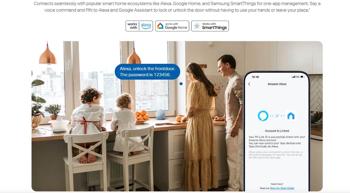 Khóa Cửa TP-Link Tapo DL100 - Khóa Cửa WiFi Thông Minh, Tích Hợp Điều Khiển Giọng Nói