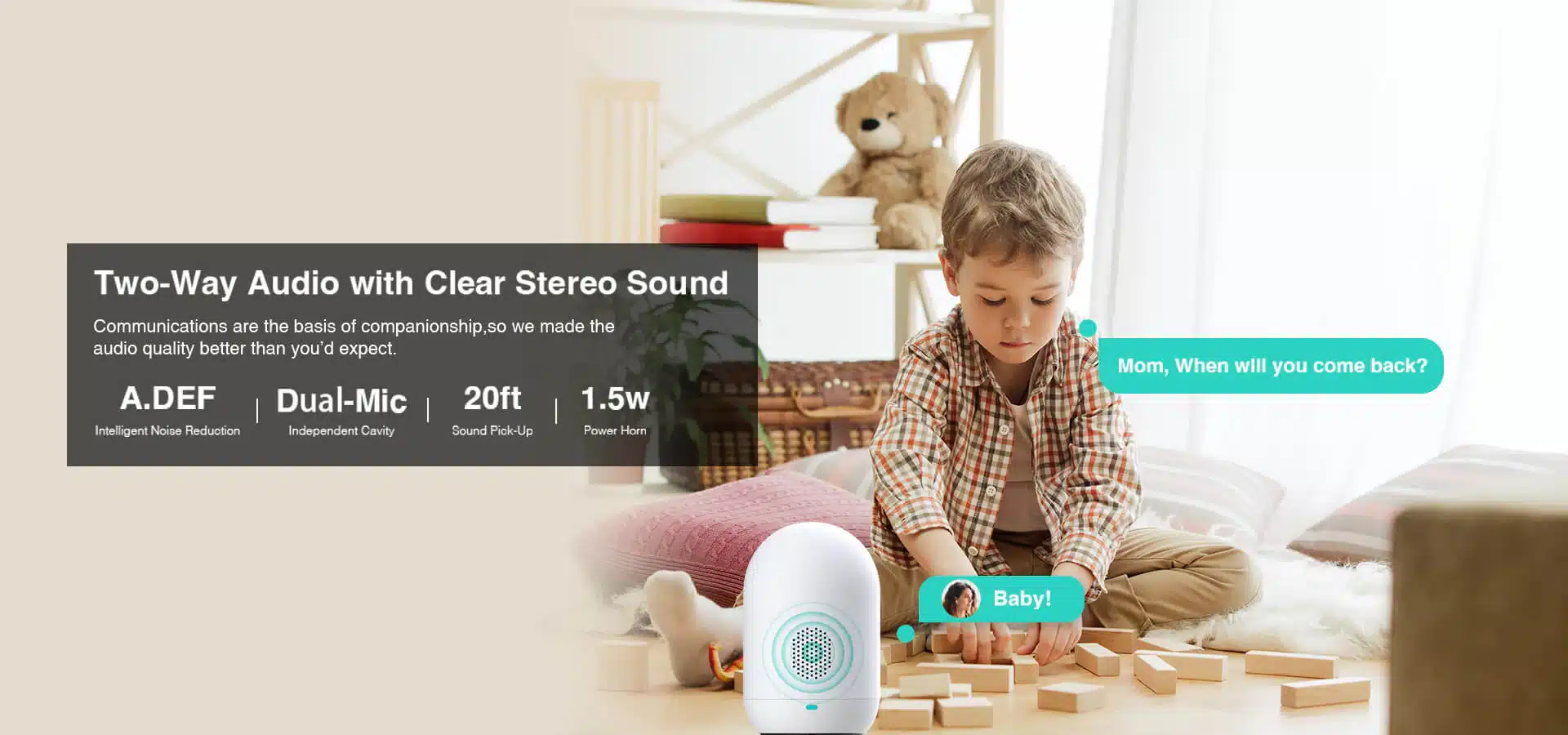Camera Botslab C221 3K – Camera WiFi 3MP, Gọi 1 Chạm, Camera Trong Nhà 