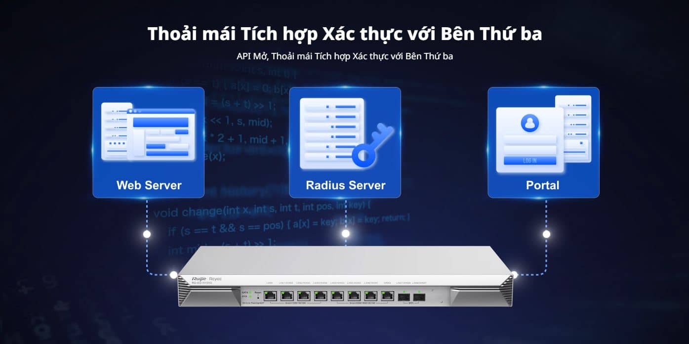 Router Ruijie RG-EG1510XS - Bộ Định tuyến Cân Bằng Tải 1500 User, 8 Cổng WAN/LAN
