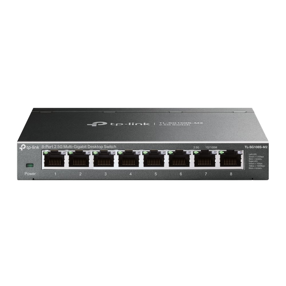 Switch TP-Link TL-SG108S-M2 – Bộ Chuyển Mạch 8 Cổng 2.5G, Switch Unmanaged Tốc Độ Cao, Cắm Là Chạy