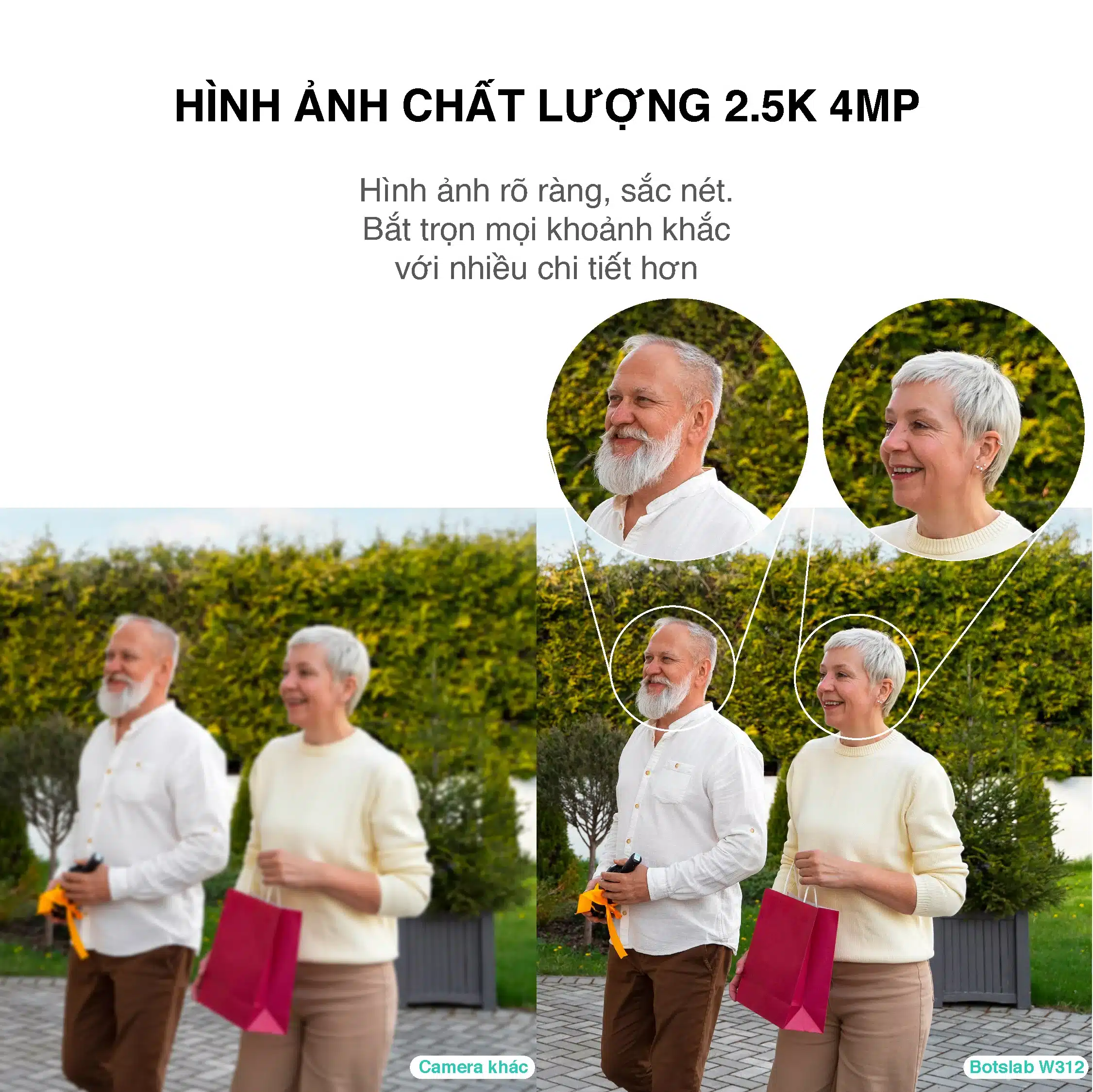 Camera Botslab W312 2.5K – Camera WiFi Ngoài Trời 4MP, Xoay 360, Công Nghệ AI Thông Minh