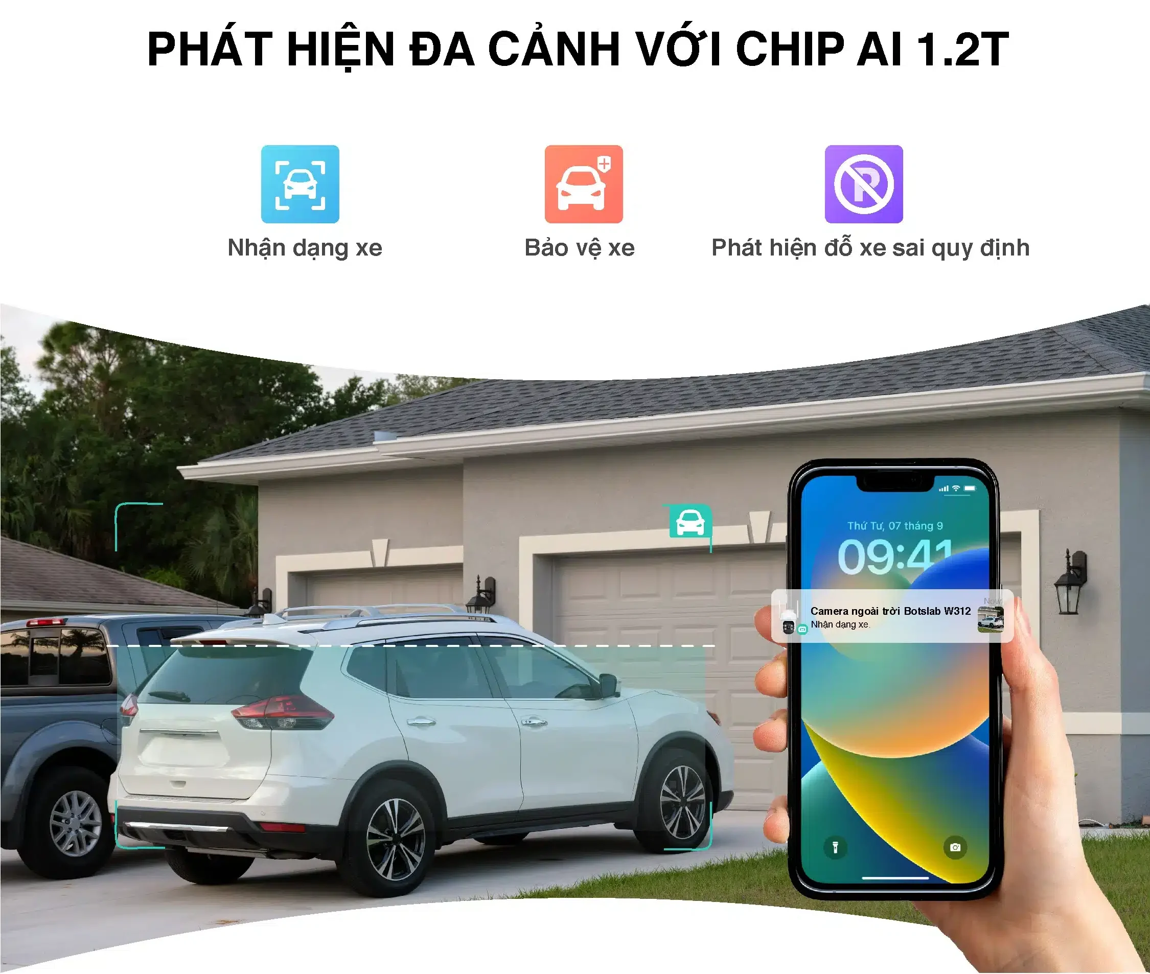 Camera Botslab W312 2.5K – Camera WiFi Ngoài Trời 4MP, Xoay 360, Công Nghệ AI Thông Minh