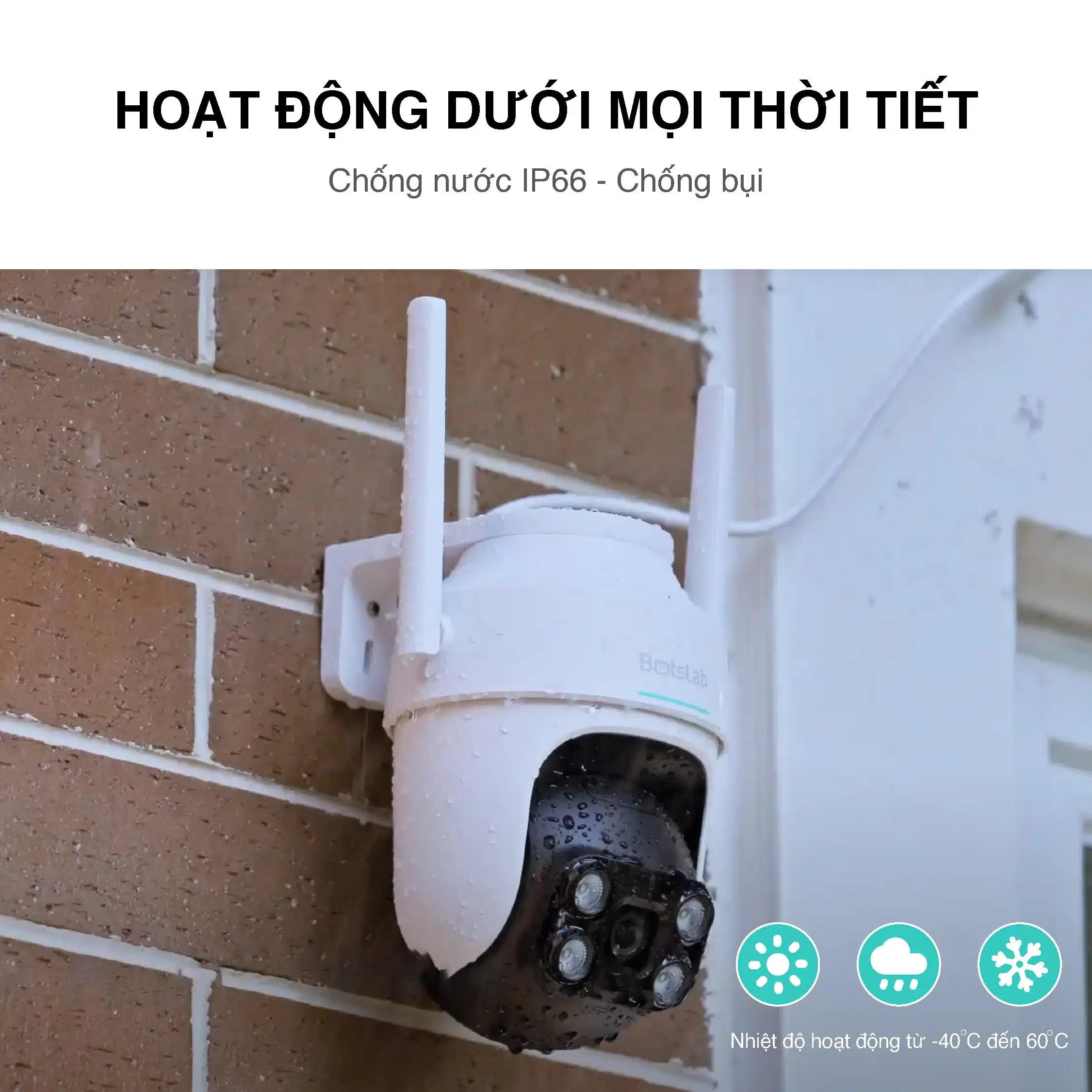 Camera Botslab W312 2.5K – Camera WiFi Ngoài Trời 4MP, Xoay 360, Công Nghệ AI Thông Minh
