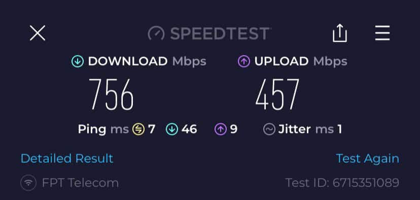 5Ghz khoảng cách 2m không vật cản