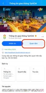 Nhấn quan tâm OA Thông tin giao thông TPHCM
