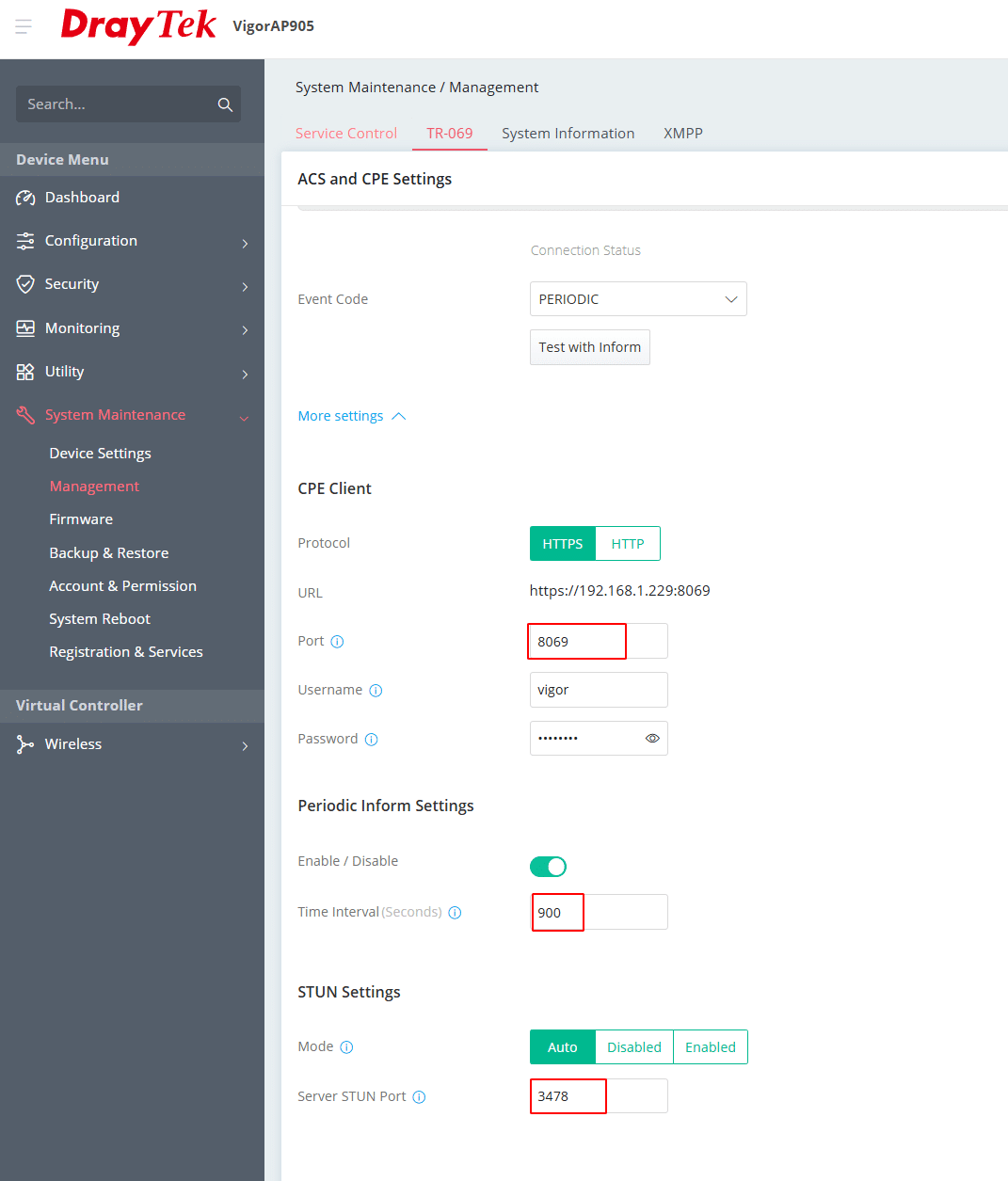 Port 8069 mặc định