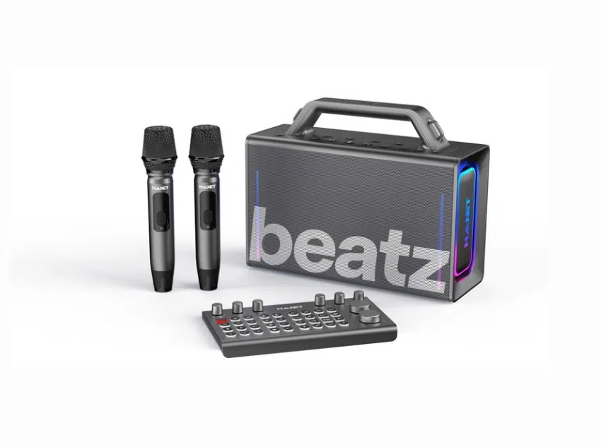 Bộ Loa Karaoke Hanet Beatz – Loa Karaoke Bluetooth, Tích Hợp Mixer, Micro Không Dây Cao Cấp