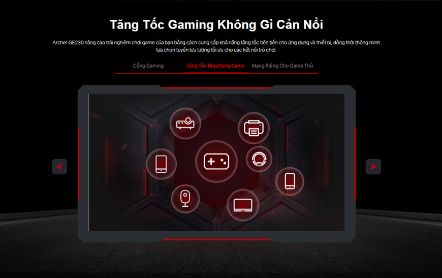 Công nghệ Turbo Game giúp giảm lag và ping thấp
