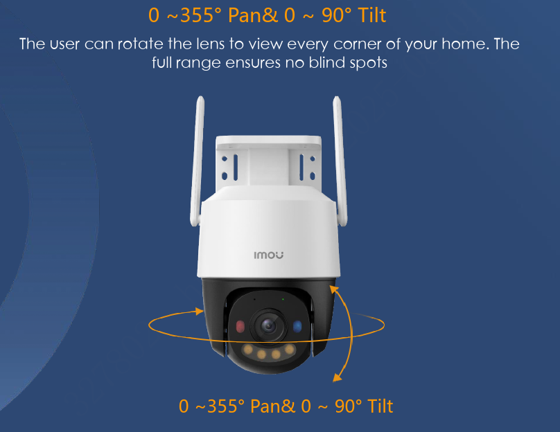 Camera IMOU Cruiser SC có thể xoay 360 độ, không điểm mù.