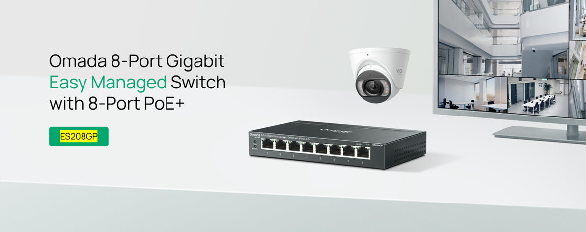 Switch TP-Link Omada ES208GP 8 cổng Gigabit PoE+ 64W