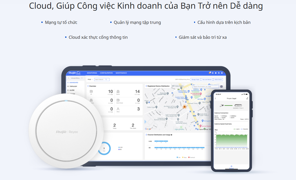 Quản lý thiết bị dễ dàng trên Ruijie Cloud