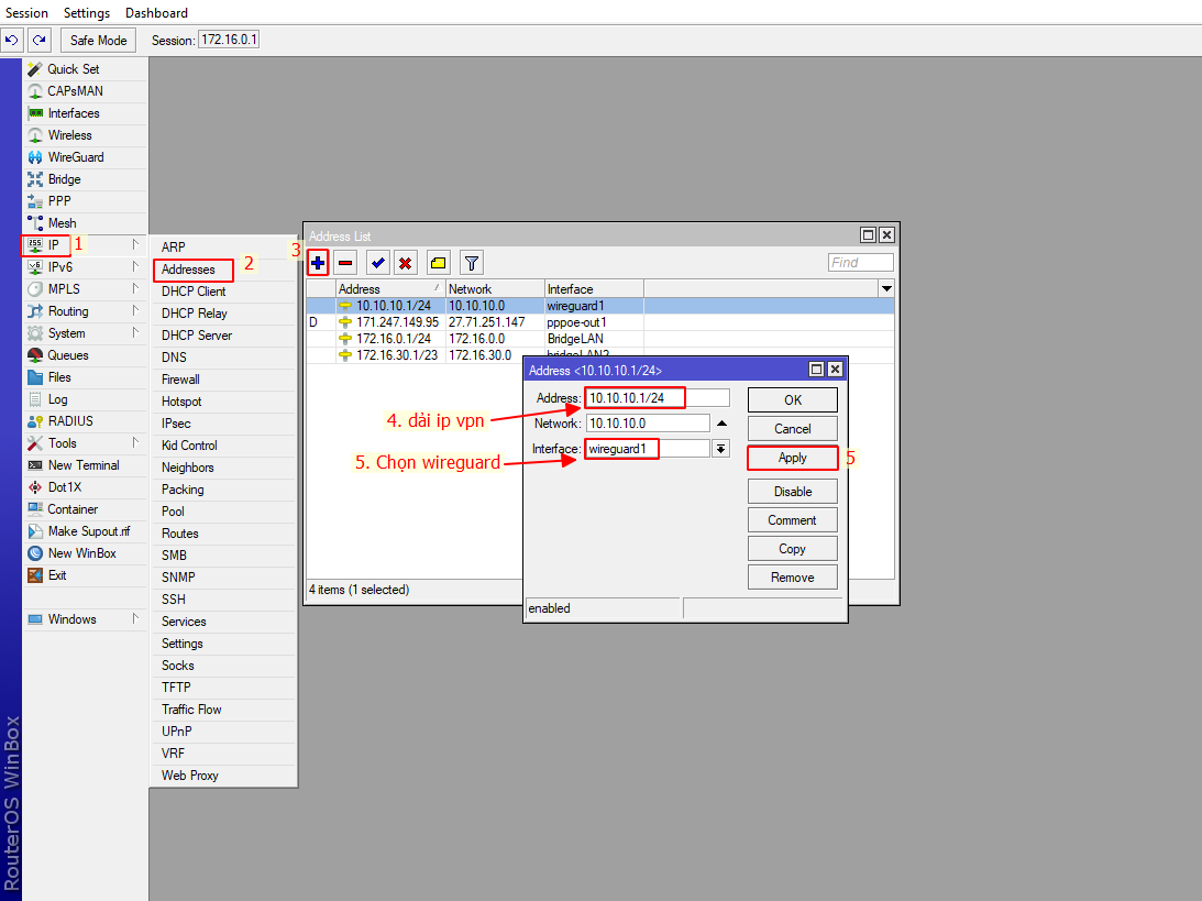 Tạo IP Address VPN