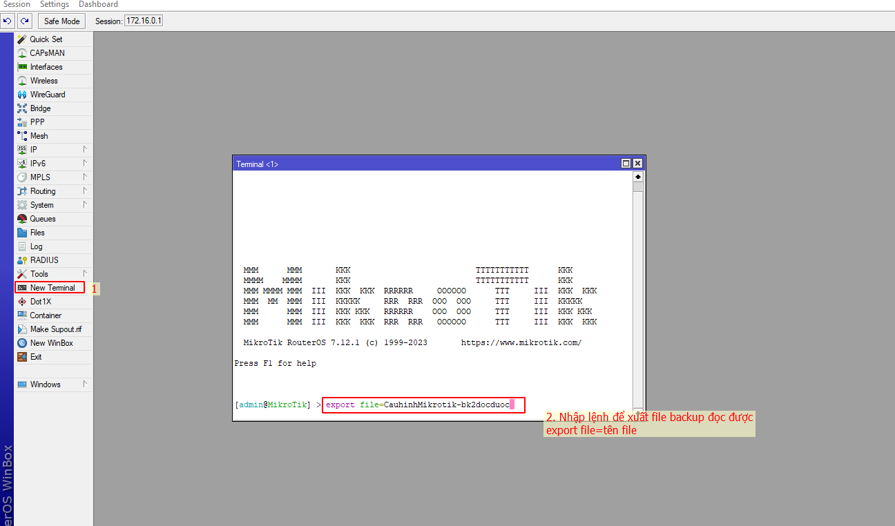 Backup file Scrip đọc được