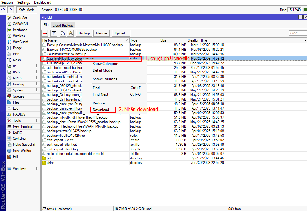 download file scrip đọc được