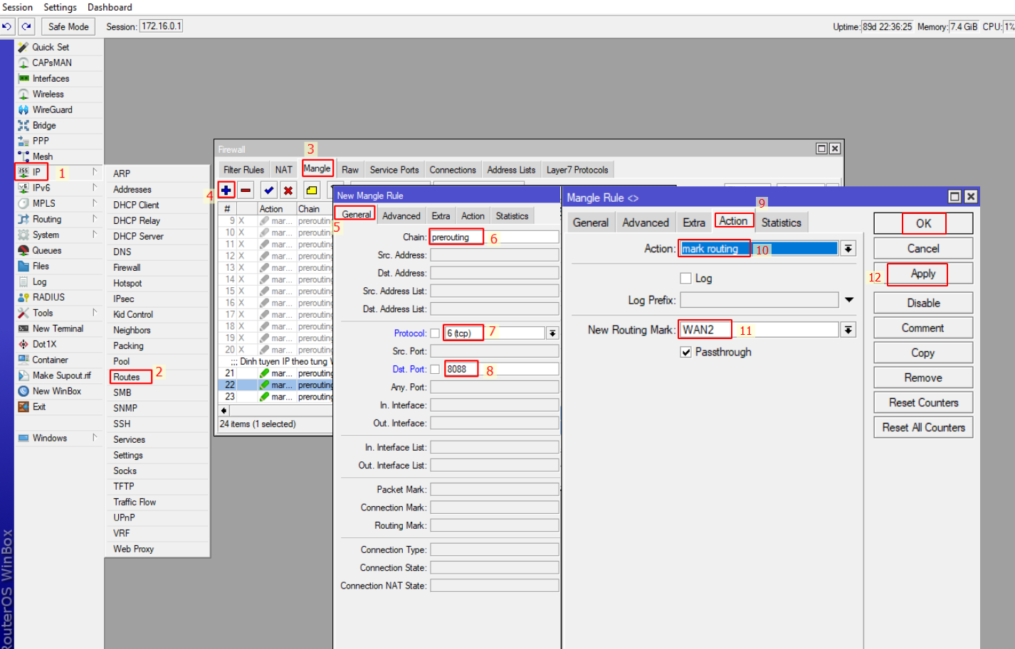 Định tuyến theo port dịch vụ