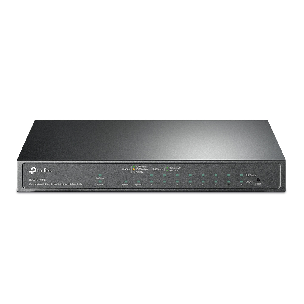 Switch TP-Link TL-SG1210MPE – Switch 8 Cổng PoE, Switch Gigabit Easy Smart 123W