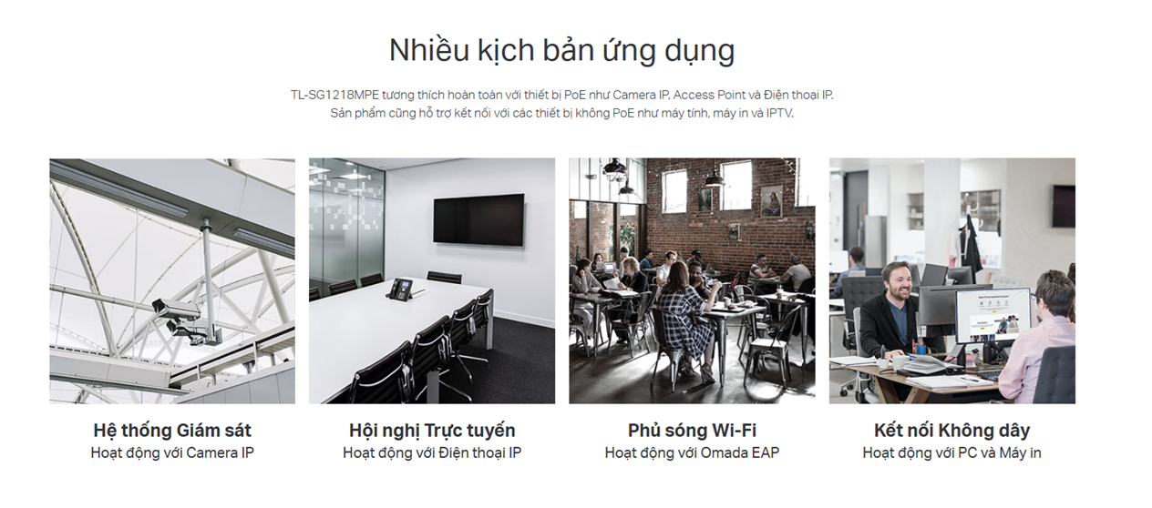 Ứng dụng Switch TP-Link TL-SG1218MPE trong hệ thống mạng doanh nghiệp