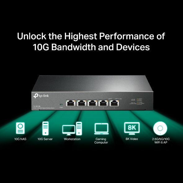 TP-Link TL-SX105 hỗ trợ kết nối 10G Multi-Gigabit